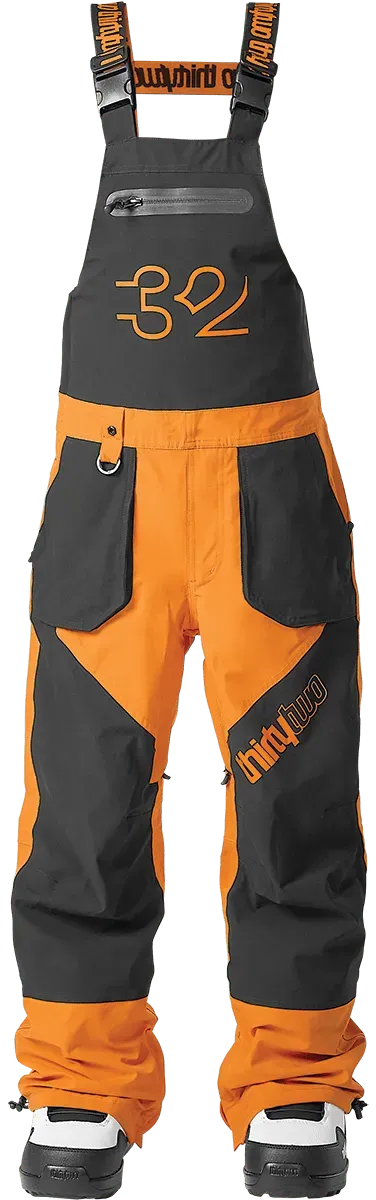 Thirtytwo Youth Basement Bib salopette snowboard noir/orange