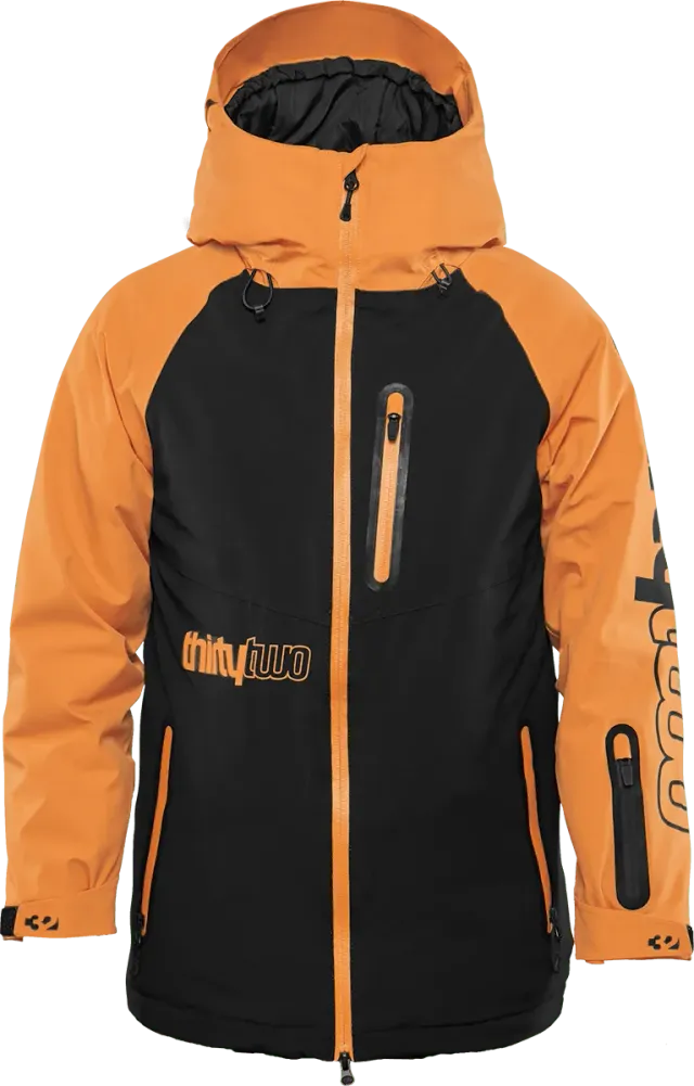 Thirtytwo Youth Grasser veste snowboard isolée noire orange