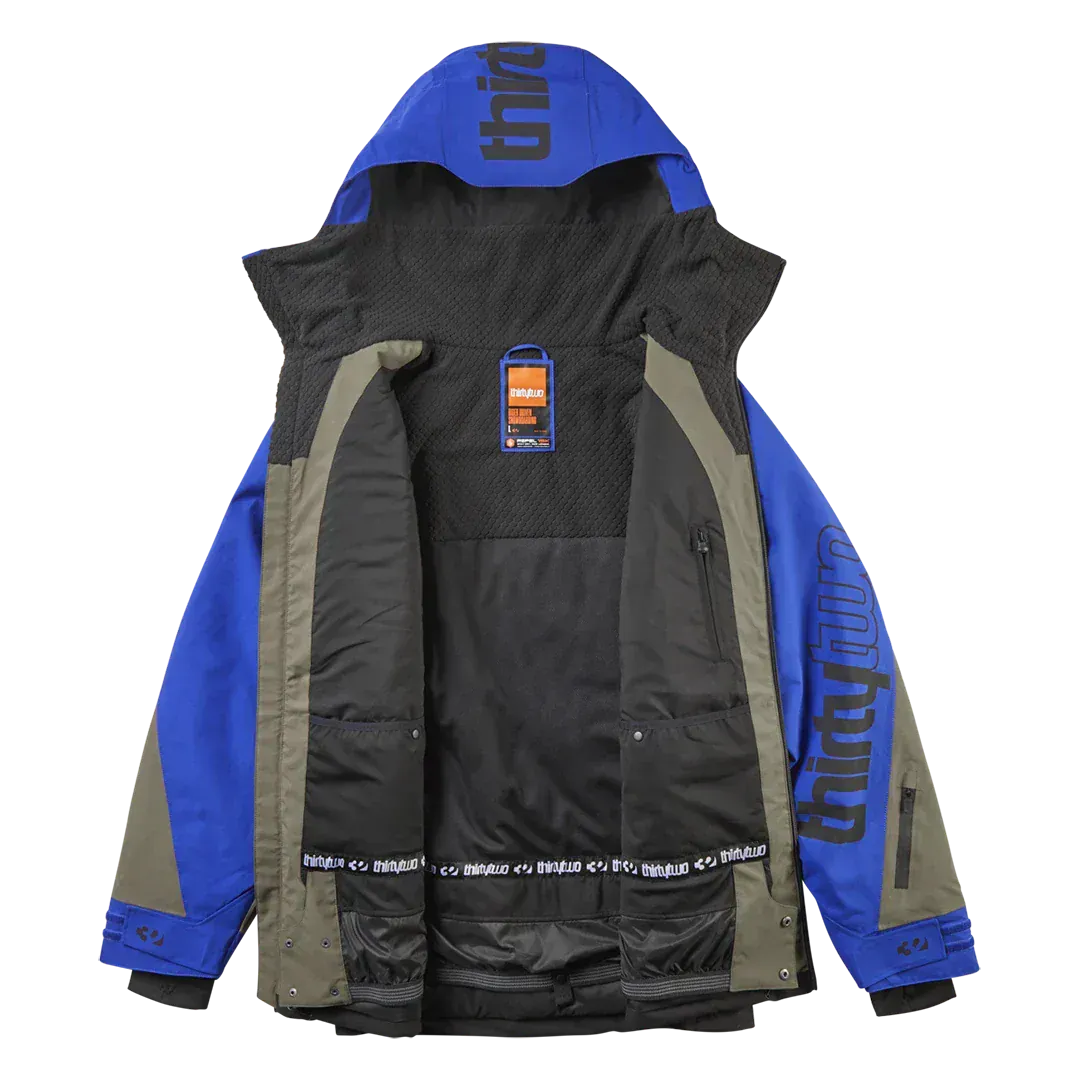 Thirtytwo Lashed veste snowboard isolée bleue 15K