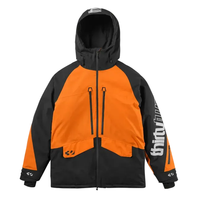 Thirtytwo Lashed veste snowboard isolée black orange 15K