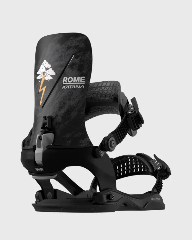 Rome SDS Katana AW Pro FASE fixations snowboard carbone