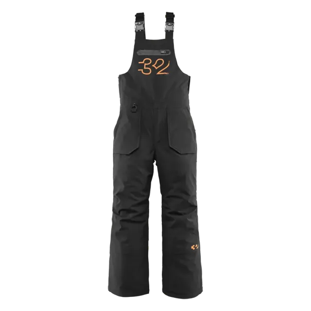 Thirtytwo Youth Basement Bib salopette snowboard enfant noire orange