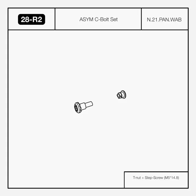 Niedecker Asym Uniback HW-F003-A C-Bolt visserie