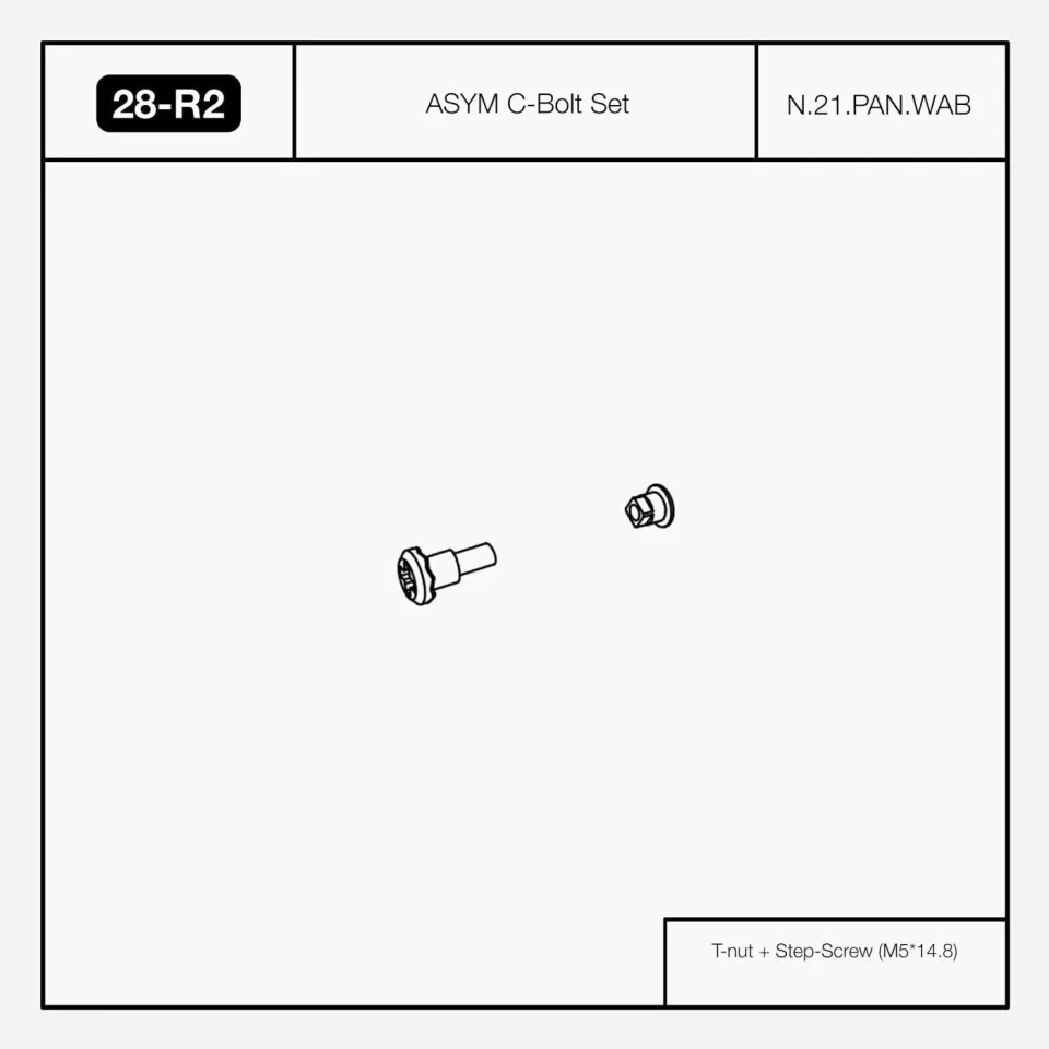 Niedecker Asym Uniback HW-F003-A C-Bolt visserie